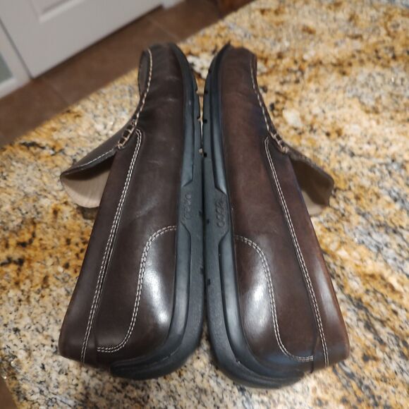 ECCO Classic Moc 2.0 Brown Leather Loafers Slip-On Shoe Men's Size US 9 EU 42 - Picture 12 of 12